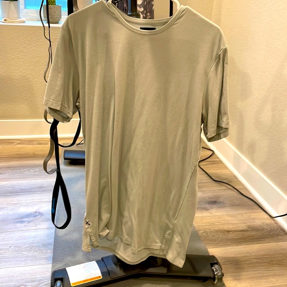 XL Lime Cuts Split-Hem T-Shirt